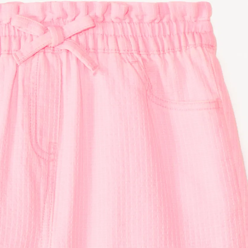 Short en toile coloris uni pour fille
