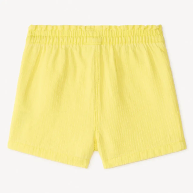 Short en toile coloris uni pour bébé fille
