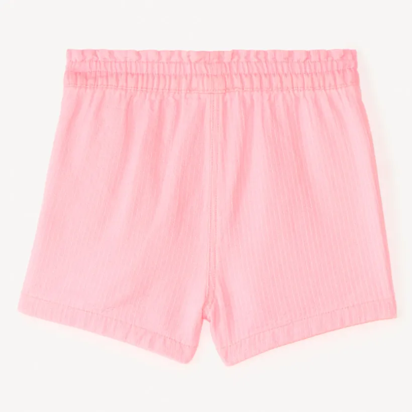 Short en toile coloris uni pour bébé fille