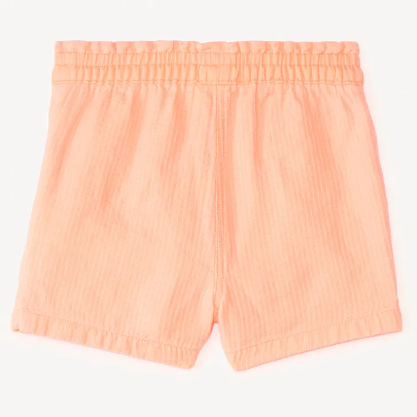 Short en toile coloris uni pour bébé fille