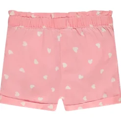 Short en toile imprimé cœurs pour bébé fille