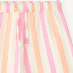 Short en tubique rayé pour fille