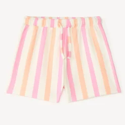 Short en tubique rayé pour fille
