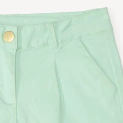 Short en twill uni effet pince pour fille