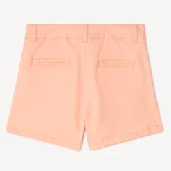 Short en twill uni effet pince pour fille