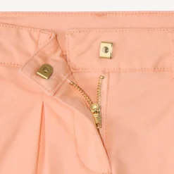 Short en twill uni effet pince pour fille