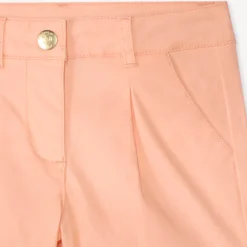 Short en twill uni effet pince pour fille