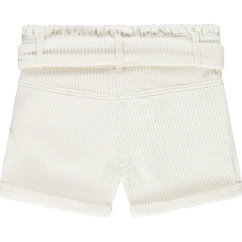 Short en velours côtelé avec ceinture à nouer pour fille