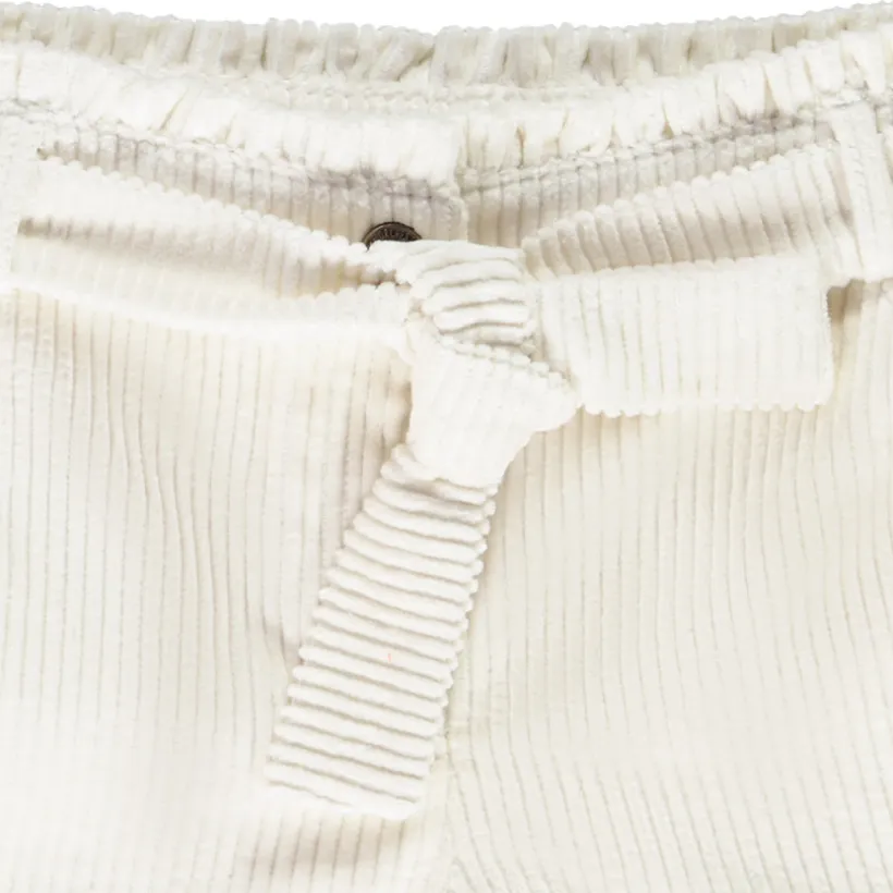 Short en velours côtelé avec ceinture à nouer pour fille