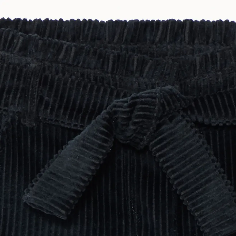 Short en velours côtelé + ceinture à nouer pour fille