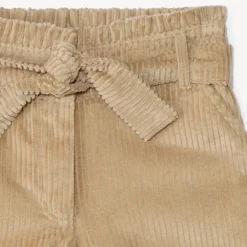 Short en velours côtelé + ceinture à nouer pour fille