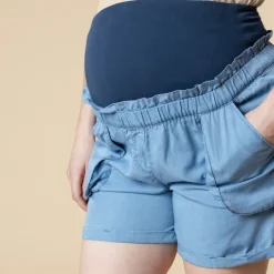 Short fluide de grossesse avec bandeau haut