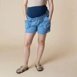 Short fluide de grossesse avec bandeau haut