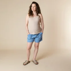 Short fluide de grossesse avec bandeau haut