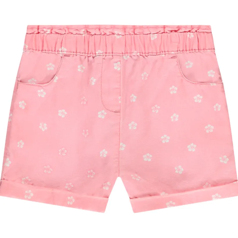 Short imprimé fleurs d'Hibiscus pour bébé fille