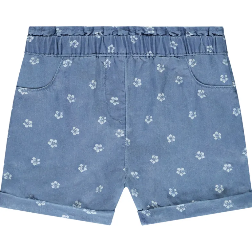 Short imprimé fleurs d'Hibiscus pour bébé fille