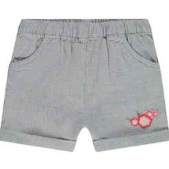 Short à mini carreaux et broderie fleurs pour bébé fille