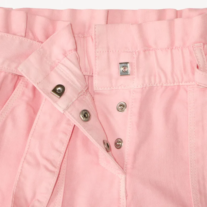 Short paperbag en denim pour fille