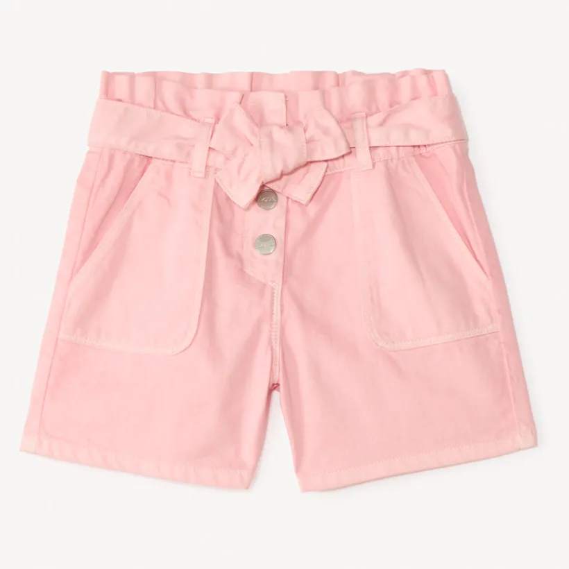 Short paperbag en denim pour fille