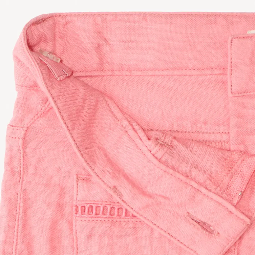 Short à poches en double gaze de coton pour fille