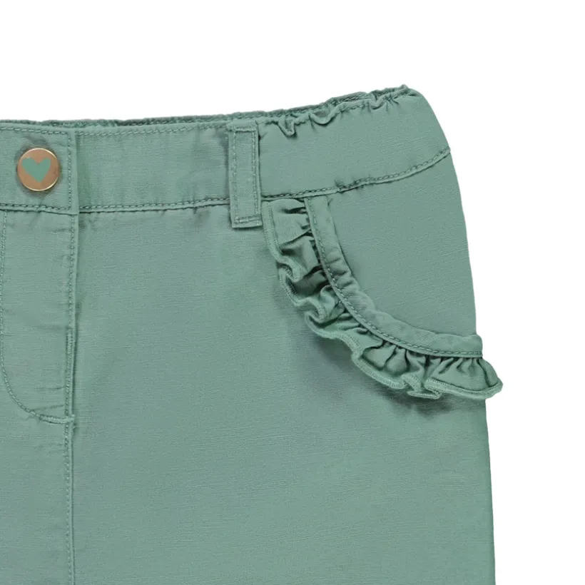 Short à poches volantées pour bébé fille