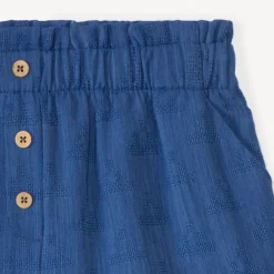 Short texturé uni pour fille