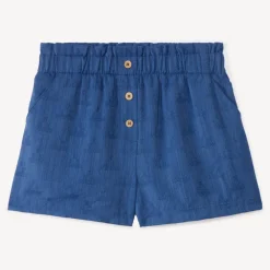 Short texturé uni pour fille