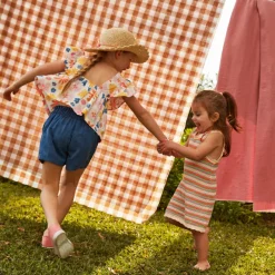 Short texturé uni pour fille