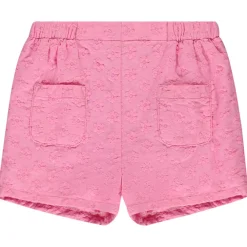 Short uni en broderie anglaise fleurie pour bébé fille