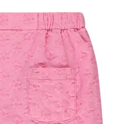 Short uni en broderie anglaise fleurie pour bébé fille