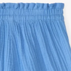 Short uni en double gaze pour fille