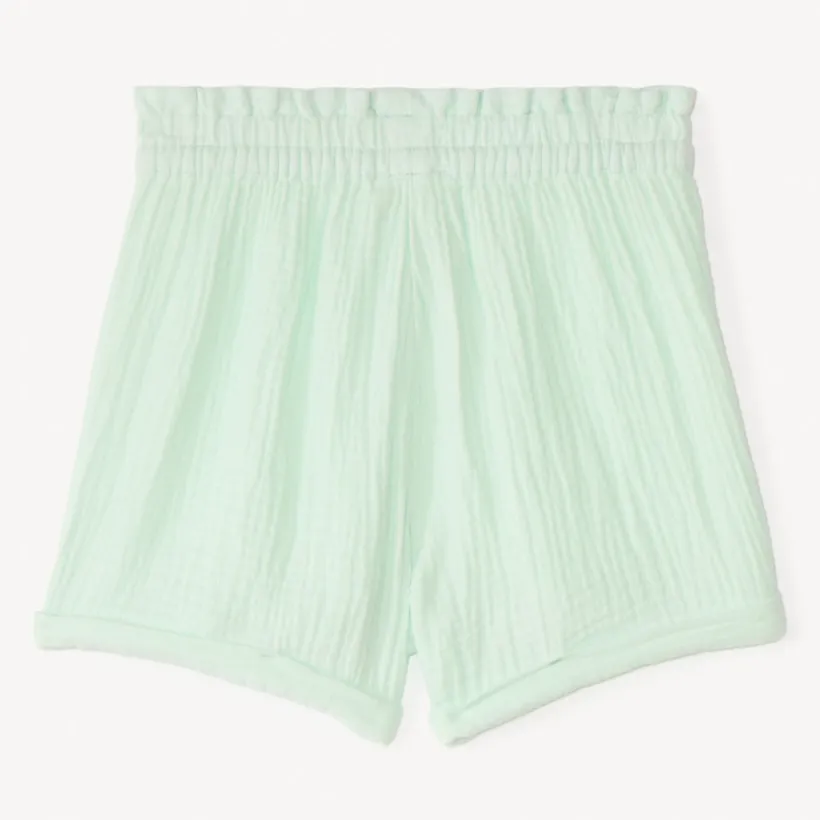 Short uni en double gaze pour fille