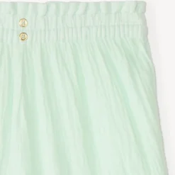 Short uni en double gaze pour fille
