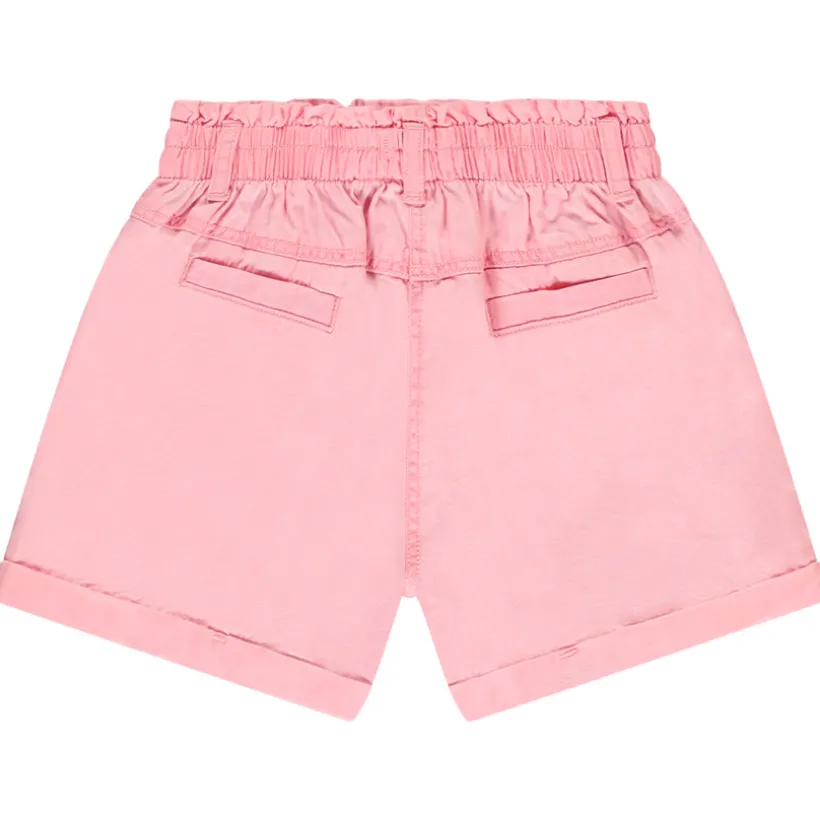 Short uni à taille mockée pour fille