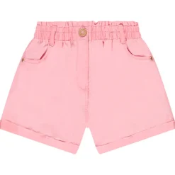 Short uni à taille mockée pour fille