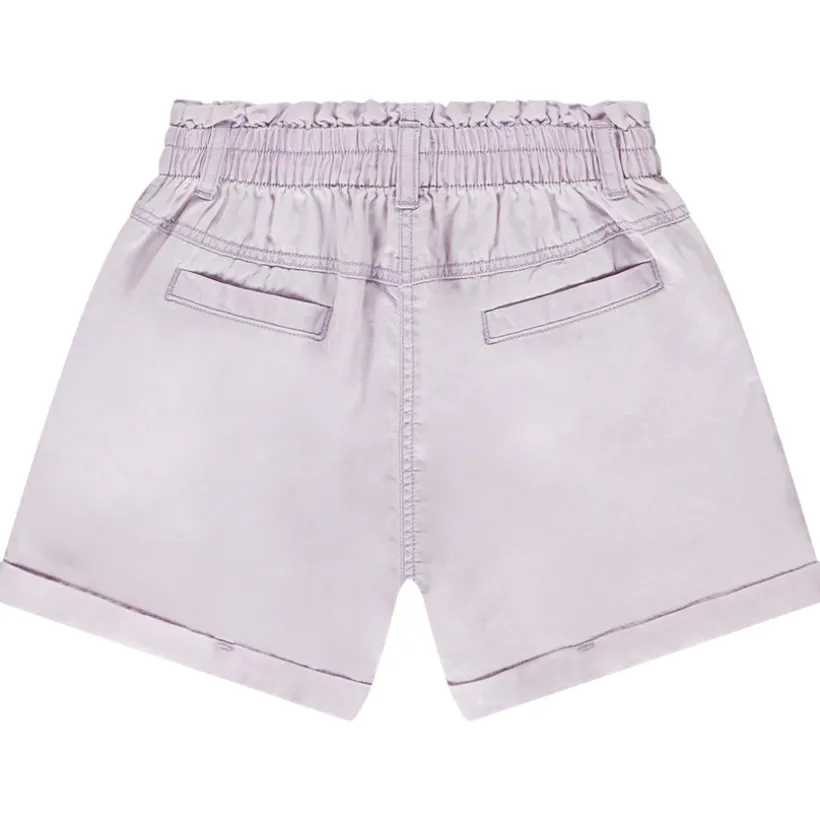 Short uni à taille mockée pour fille