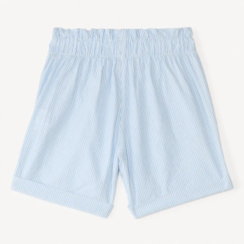 Short évasé en seersucker rayé pour fille