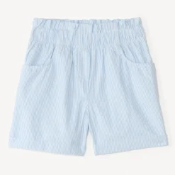 Short évasé en seersucker rayé pour fille