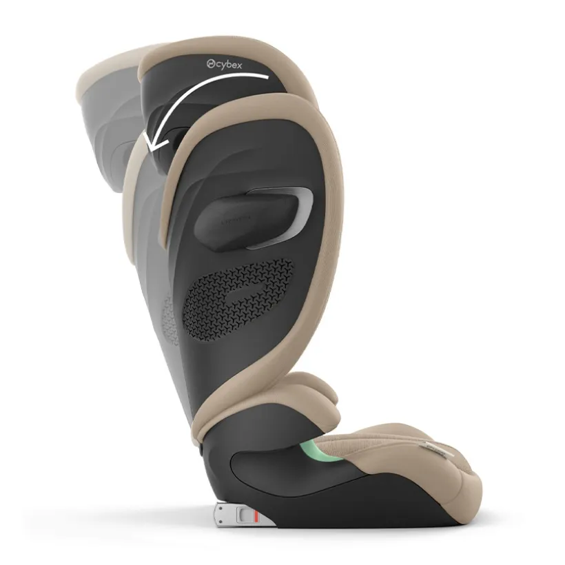 Siège-auto pliable Solution G2 i-Fix tissu Plus almond beige