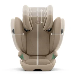 Siège-auto pliable Solution G2 i-Fix tissu Plus almond beige