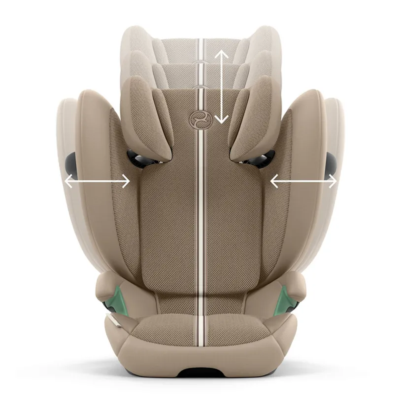Siège-auto pliable Solution G2 i-Fix tissu Plus almond beige