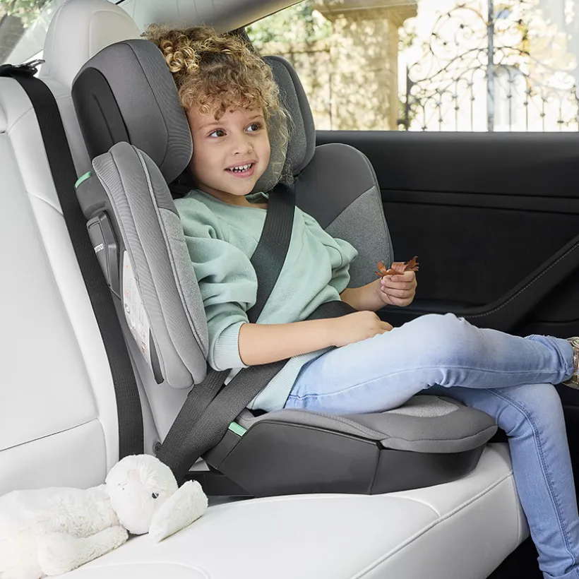 Siège-auto pliant i-Size et Isofix Rider 100-150 cm gris