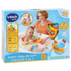 Siège de bain interactif 2-en-1