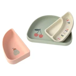 Silicone Section Assiettes Happy Fruits Cherry 3pcs