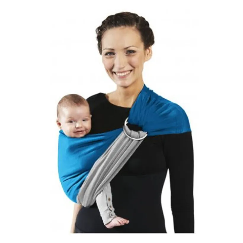 Sling - Petite écharpe sans noeud - Gris / Bleu Canard