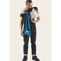 Sling - Petite écharpe sans noeud - Gris / Bleu Canard