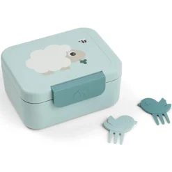 Snackbox avec piques snack Tiny Farm Bleu