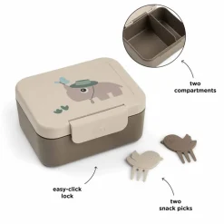 Snackbox avec piques snack Tiny Trails Sable
