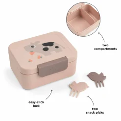 Snackbox avec piques snack Tiny Farm Rose