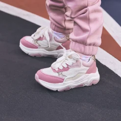 Sneakers à empiècements pailletés pour bébé fille
